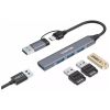 Концентратор Canyon hub DS-02 4in1 USB-A/C Grey (CNS-TDS02G) - Изображение 2