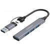 Концентратор Canyon hub DS-02 4in1 USB-A/C Grey (CNS-TDS02G) - Изображение 3