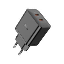 Зарядное устройство HOCO N35 Streamer 2xUSB-C PD45W GaN Black (6931474797193)