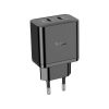 Зарядное устройство HOCO N35 Streamer 2xUSB-C PD45W GaN Black (6931474797193) - Изображение 2