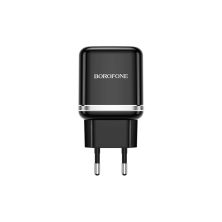 Зарядний пристрій BOROFONE BA36A High Speed USB QC3.0 18W Black (6931474715968) Зарядний пристрій BOROFONE BA36A High Speed USB QC3.0 18W Black (6931474715968)