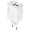 Зарядний пристрій ColorWay C101E GaN Mini 45W PD PPS USB-C + USB-A QC4.0 white (CW-CHS060PD-WT) - Зображення 1