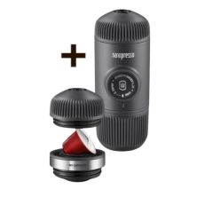 Кавоварка кемпінгова Wacaco Nanopresso+ з адаптером для капсули (WNANONS)