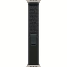 Ремешок для смарт-часов Apple 49mm Black Trail Loop - S/M - Natural Titanium Finish (MXTQ3ZM/A)