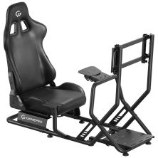 Крісло ігрове GamePro RS115 з кокпітом кріплення для керма та педалей Black (RS115) Крісло ігрове GamePro RS115 з кокпітом кріплення для керма та педалей Black (RS115)