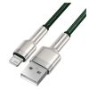 Дата кабель USB 2.0 AM to Lightning 2.0m 2.4A metal green Baseus (CALJK-B06) - Зображення 2