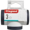 Мережевий розгалужувач LEGRAND ПРЕМІУМ 3х2К+З бокові розетки, колір Білий/Чорний (694520) - Зображення 3