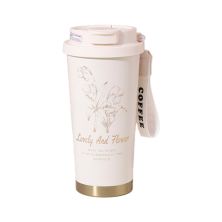 Термокружка Merlion TermCoffee 500 мл з трубочкою, біла (TermCoffee-500W)