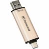 USB флеш накопичувач Transcend 256GB JetFlash 930 Gold-Black USB 3.2/Type-C (TS256GJF930C) - Зображення 3