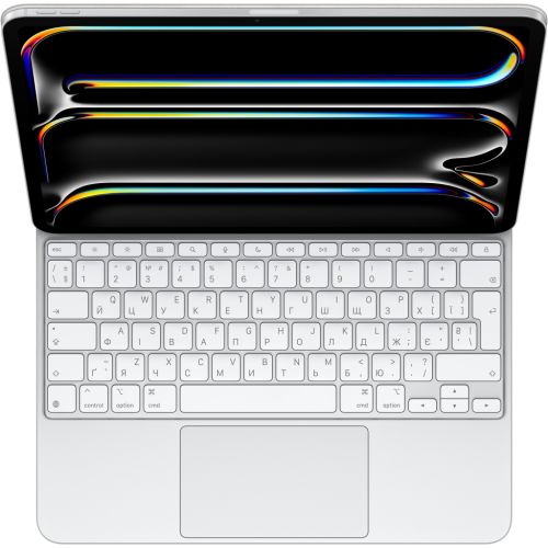 Чехол для планшета Apple Magic Keyboard for iPad Pro 13inch (M4) - Ukrainian - White,Model A2974 (MWR43UA/A)