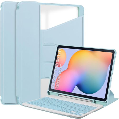 Чохол до планшета BeCover 360° Rotatable + Keyboard Samsung Tab S6 Lite (2024) 10.4 P620/P625/P627 Light Blue (712590)