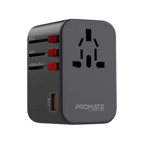 Зарядное устройство Promate tripmate-gan65.black