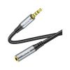 Кабель мультимедійний 3.5mm M to 3.5mm F 1.0m UPA20 3.5 audio Gray HOCO (6931474762153) - Зображення 2