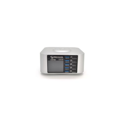 Зарядний пристрій MECHANIC 5xUSB-C PD + 5xUSB QC3.0 + Wireless Charging 15W LED indication 200W black (X-Power Plus-200W)
