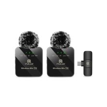 Микрофон Puluz для телефону приймач Type-C і два мікрофони Black (PU648B)