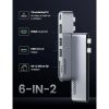 Концентратор Ugreen 2xUSB-C to HDMI + 2xUSB 3.0 + SD/TF + USB-C CM380 gray (80856) - Изображение 1