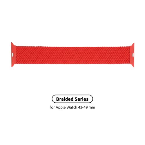 Ремешок для смарт-часов Armorstandart Braided Solo Loop для Apple Watch 49/46/45/44/42 (Series 1-3) Red Size 10 (172 mm) (ARM58083)