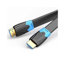 Кабель мультимедийный HDMI M to HDMI M 2.0m 4K60Hz flat black Vention (AAKBH)