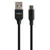 Дата кабель USB 2.0 AM to Micro 5P nylon 1m black Vinga (VCPDCMBN21BK) - Зображення 1