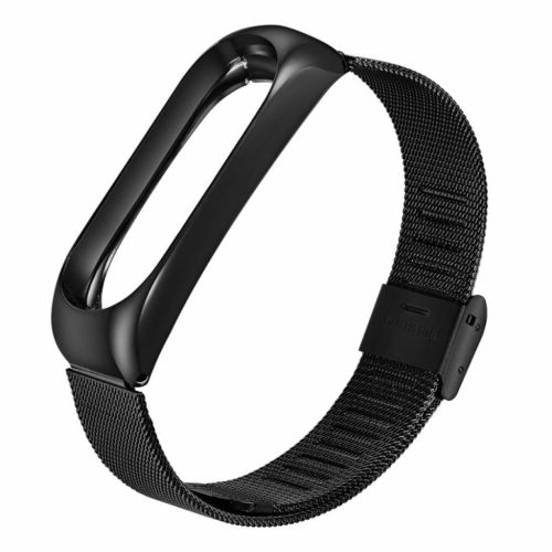 Ремешок для фитнес браслета BeCover Metal для Xiaomi Mi Band 3/4 Black (704651)