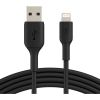 Дата кабель USB 2.0 AM to Lightning 1.0m PVC black Belkin (CAA001BT1MBK) - Изображение 1