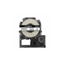 Лента для принтера этикеток UKRMARK термоусадочная трубка 4мм х 2,5м, black on white, совместимая с LK4WBA3, (LK4WBA3)