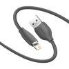 Дата кабель USB 2.0 AM to Lightning 2.0m 2.4A Jelly Liquid Silica Gel Black Baseus (CAGD000101) - Зображення 2