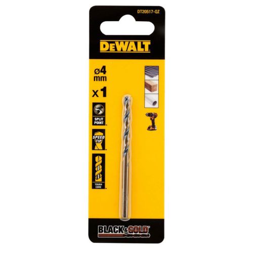 Сверло DeWALT по металлу Black & Gold,HSS-G, 4 х 75 х 43 мм (DT20517)