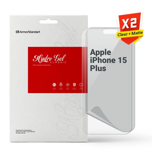 Пленка защитная Armorstandart Kit Clear + Matte Apple iPhone 15 Plus (ARM80695)