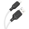 Дата кабель USB 2.0 AM to Micro 5P 1.0m Cool silicone X90 white HOCO (6931474788436) - Зображення 1