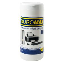 Салфетки Buromax Wet wipes for OFFICE Equipment 100pcs, tube (BM.0801)