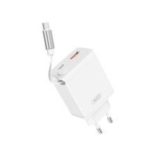 Зарядний пристрій XO 1xUSB-C + 1xUSB QC30W GaN + cable USB-C to USB-C white (XO-CE31) Зарядний пристрій XO 1xUSB-C + 1xUSB QC30W GaN + cable USB-C to USB-C white (XO-CE31)