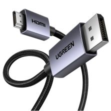Кабель мультимедийный DisplayPort M to HDMI M 1.5m V2.0 4K30Hz DP125 black Ugreen (35841)