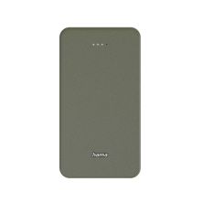 Батарея универсальная Hama 20000mAh, 15W/5V/3A, USB-C, USB-A, green (00201716)