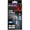 Дата кабель USB 2.0 AM to Type-C 1.0m USB09-03T PRO blue Defender (87817) - Зображення 2