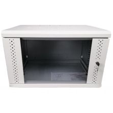 Шафа настінна Eserver 4U 19 600х350х284 (Ш*Г*В), скло, сіра (ES-Е435G)