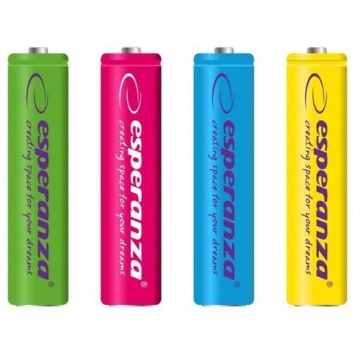 Аккумулятор Esperanza AA 2000mAh Ni-MH * 4 mix of colors (EZA108)