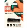 USB флеш накопичувач Mibrand 64GB Grizzly Black USB 2.0 (MI2.0/GR64P3B) - Зображення 1