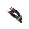 Дата кабель USB 2.0 AM to Lightning 2.0m 1.5A red-black Baseus (CALKLF-C19) - Изображение 2