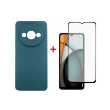 Чехол для мобильного телефона Dengos Xiaomi Redmi A3 + Glass Green (DG-KM-90)