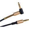 Кабель мультимедійний 3.5mm M to 3.5mm M 1.0m 90-degree UPA02 Black HOCO (6957531025665) - Зображення 1