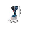 Гайковерт Bosch GDS 18V-750C 18V, 2x8Ah, до 3000об/хв, 270/380/750Нм, квадрат 1/2, кейс, Bluetooth 1.7кг (0.601.9L9.002) - Зображення 2