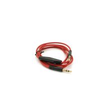 Кабель мультимедійний 3.5mm M to 3.5mm M 1.0m + microphone red Voltronic (ZDL-AUXcM/1.0m)