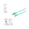 Дата кабель USB 2.0 AM to Micro 5P 1.0m 2.4A green XO (NB156-M-GR) - Зображення 1