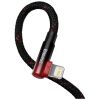 Дата кабель USB-C to Lightning 1.0m 20W 90° corner black/red Baseus (CAVP000220) - Зображення 3