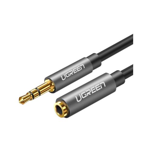 Кабель мультимедийный 3.5mm M to 3.5mm F 1.0m AV118 gray Ugreen (10592)