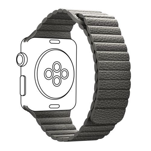 Ремешок для смарт-часов Armorstandart Leather Loop для Apple Watch 42 (Series 11-10)/41/40/38 Grey (ARM48654)