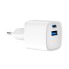 Зарядное устройство Gembird 1xUSB-C PD20W + 1xUSB QC3.0 white (TA-UC-PDQC20-W-01) - Изображение 2