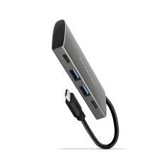 Концентратор AXAGON USB-C to 2xUSB-A + 2xUSB-C 10Gbps 0.13m gray (HMC-4G2)