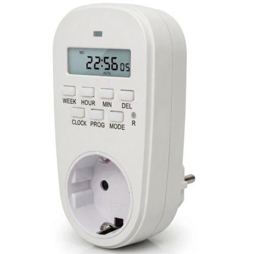 Таймер-розетка EUROELECTRIC 16A/3600W 7дн, White (ST-16A/3,60kW(E))